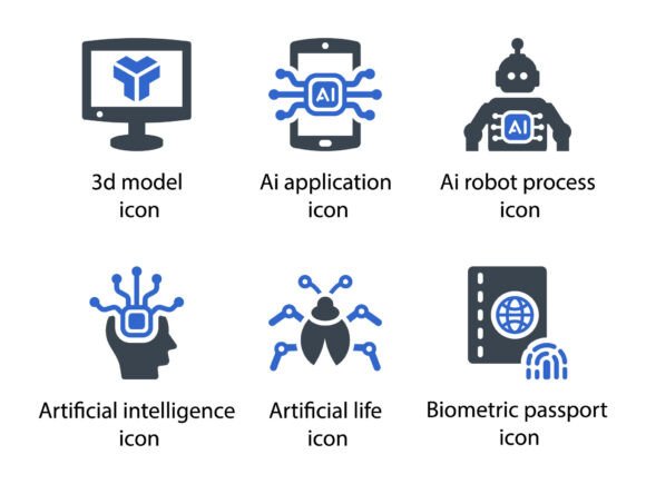 Artificial Intelligence Icon Set 1 Review for Embroidery Projects