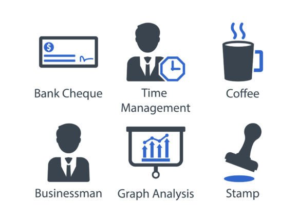Business Office Icon Set 9: A Modern Graphic Design Asset for Content Creators