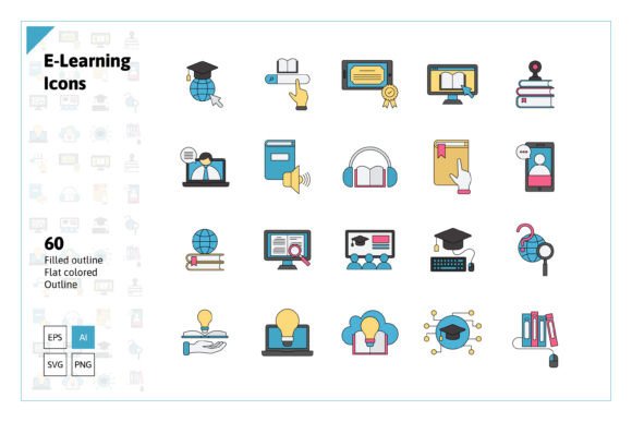 E-Learning Icon Collection: A Powerful Graphic Design Asset for Content Creators