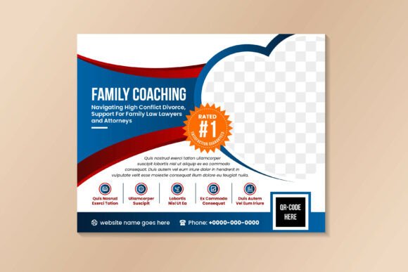 Family Coaching Horizontal Banner: A Graphics Template for Print and Digital Creators