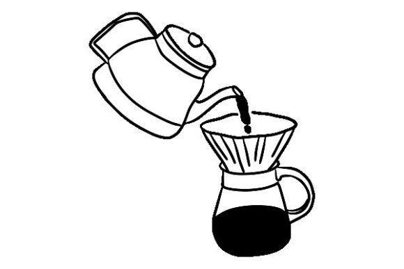 Manual Coffee Drip: A Timeless Graphic for Editorial and Web Design