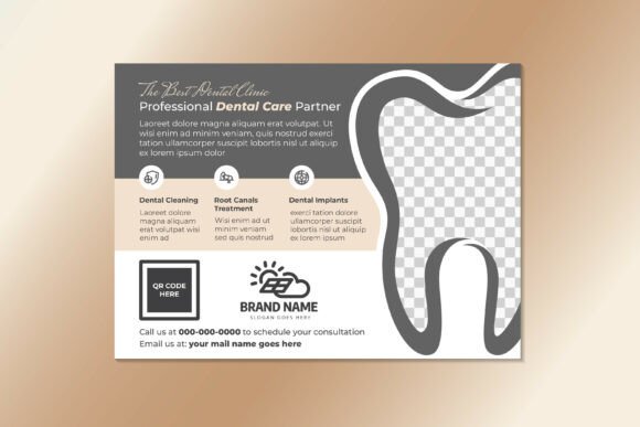 Professional Dental Horizontal Banner: A Strong Graphic for Social Media Templates
