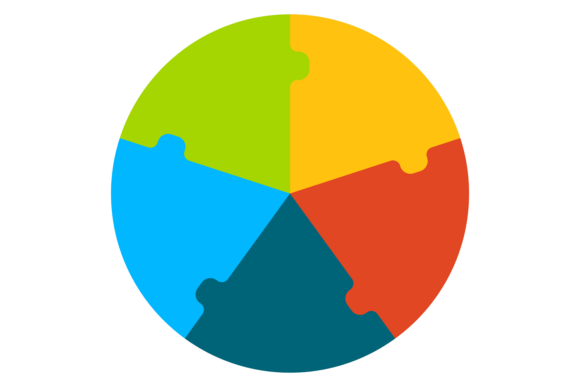 Puzzle Cycle Infographic Element for Modern Branding and Marketing Graphics