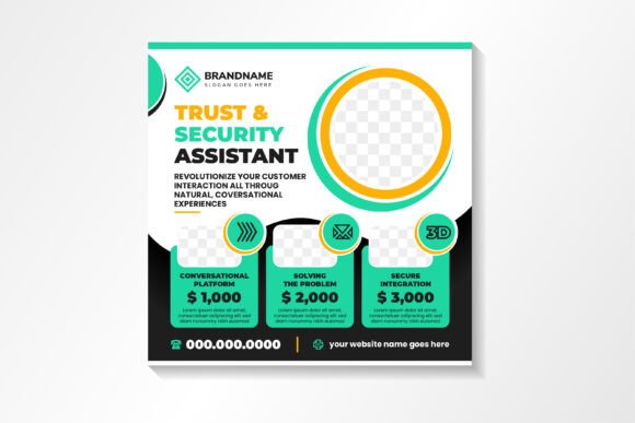 Trust and Security Square Banner – A Design Asset for Modern Branding Needs