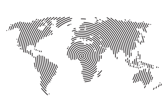 World Map with Spiral Line Motion: A Dynamic Graphic for Handmade Projects